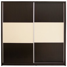 Dulap Milano cu usi culisante, 206 x 220 x 60 cm, Wenge / Vanilie